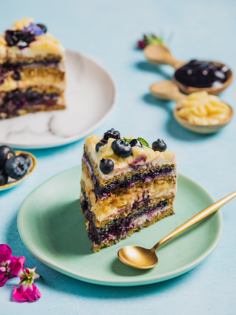 Sugarfree Lemon Blueberry Cake & Cookie