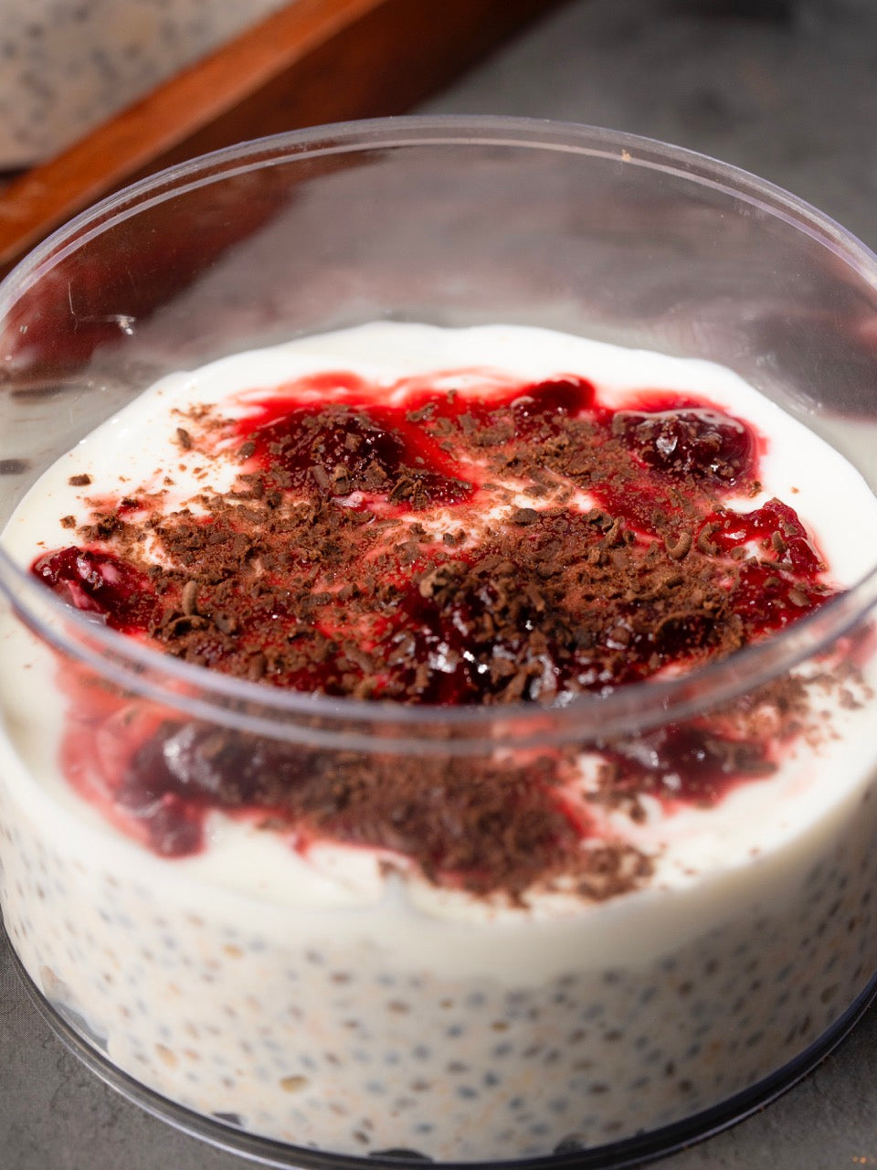 28gm Protein: Black Forest Overnight Oats