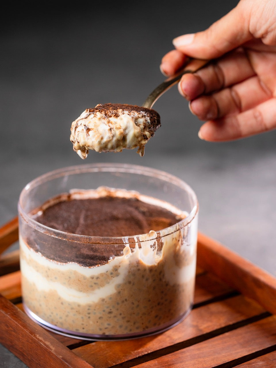 30gm Protein: Tiramisu Overnight Oats & Chia Pudding