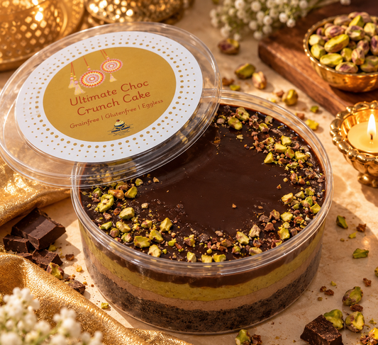 Ultimate Chocolate Pistachio Crunch Cake (GF Eggless )