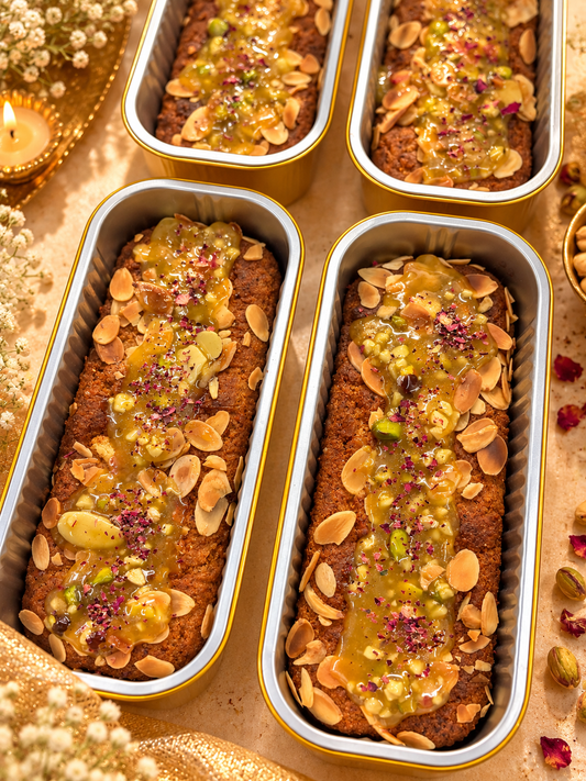Almond Kesar Mawa Cake