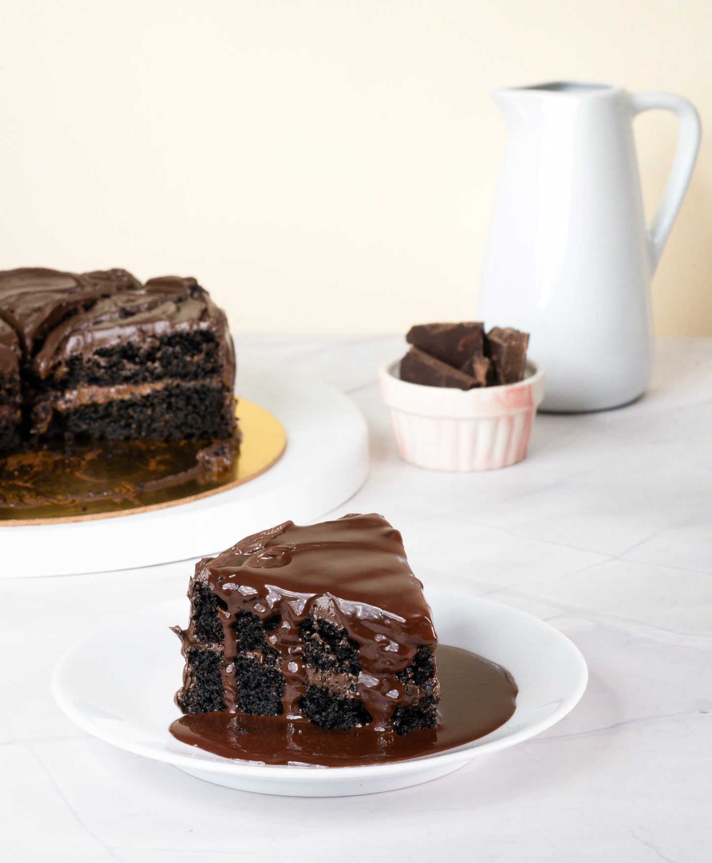 Grainfree Salted Caramel Chocolate Fudge Cake