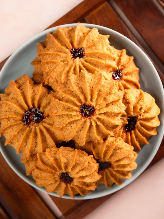 Jam Jowar Butter Cookies