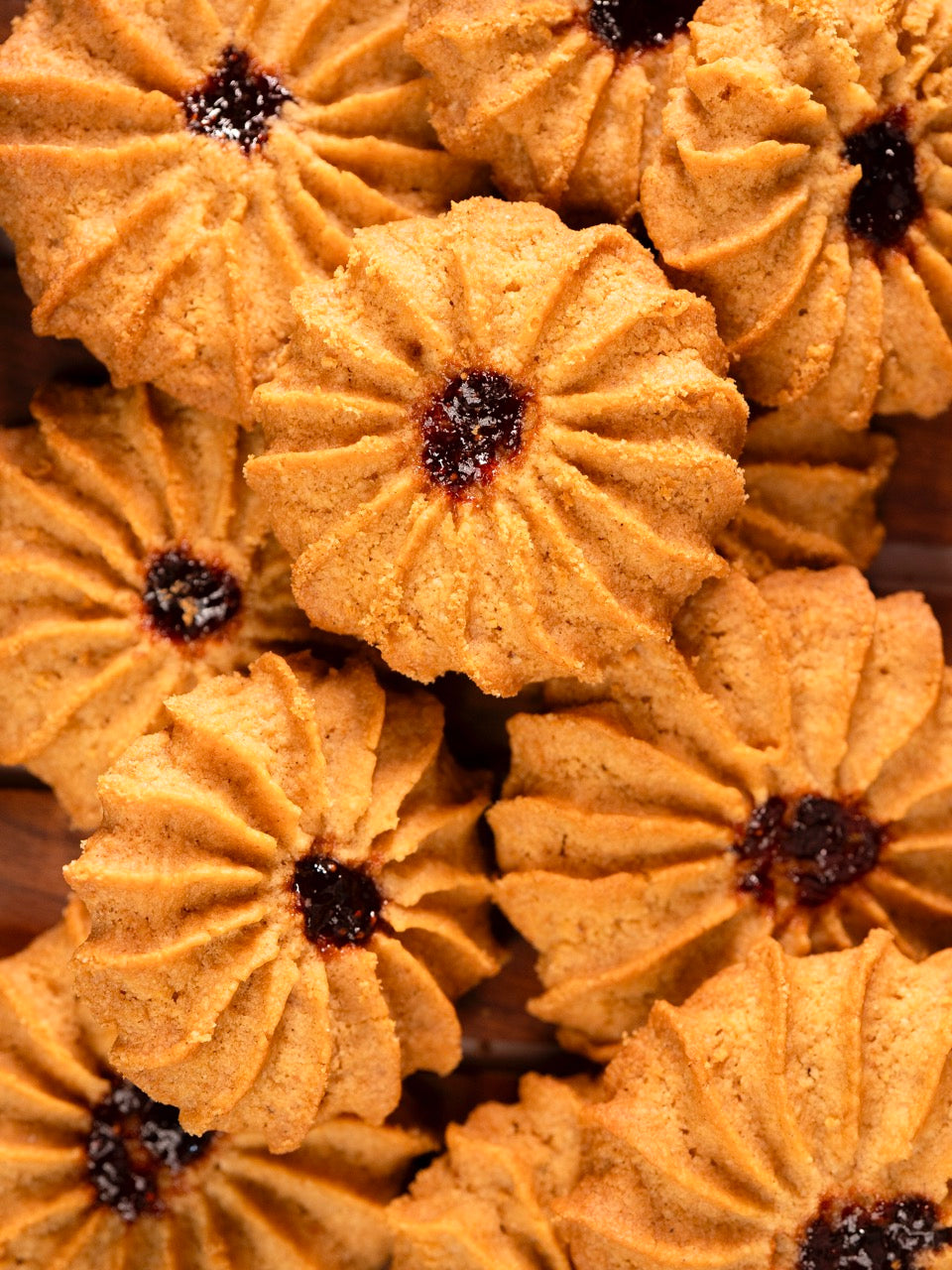 Jam Jowar Butter Cookies