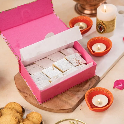 Vegan Kesar Elaichi Kaaju Katli