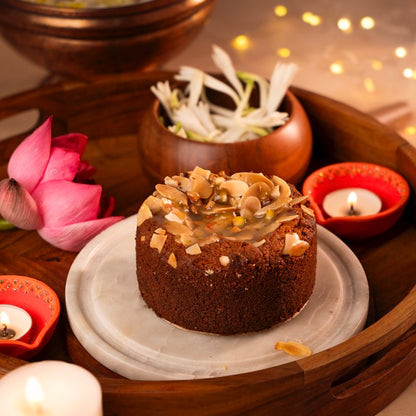 Almond Kesar Mawa Cake